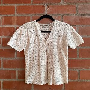 Vintage 90’s White Crochet Top by  Prés de Chamonix